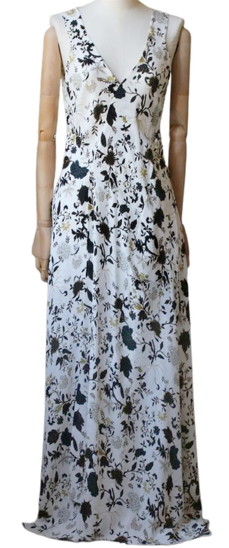 A.L.C. HARLAN FLORAL SILK CREPE MAXI DRESS US 4 UK 8 - Image 2