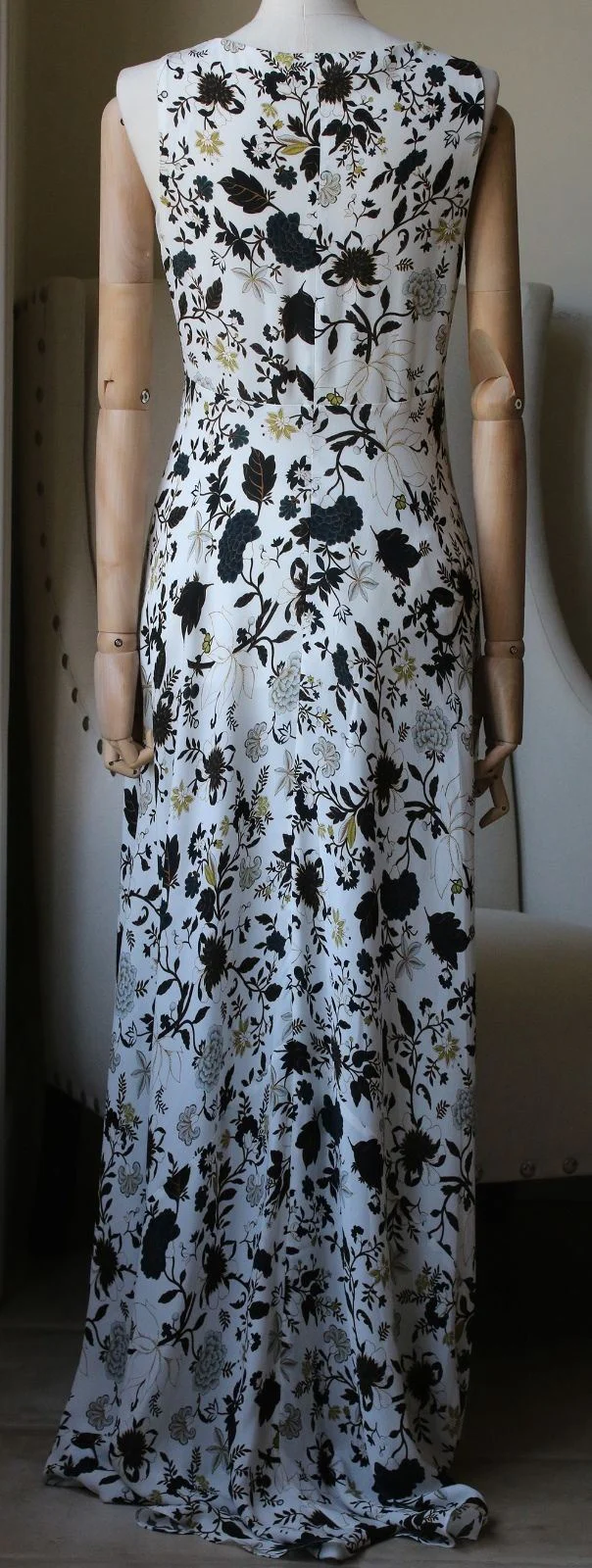 A.L.C. HARLAN FLORAL SILK CREPE MAXI DRESS US 4 UK 8 - Image 4