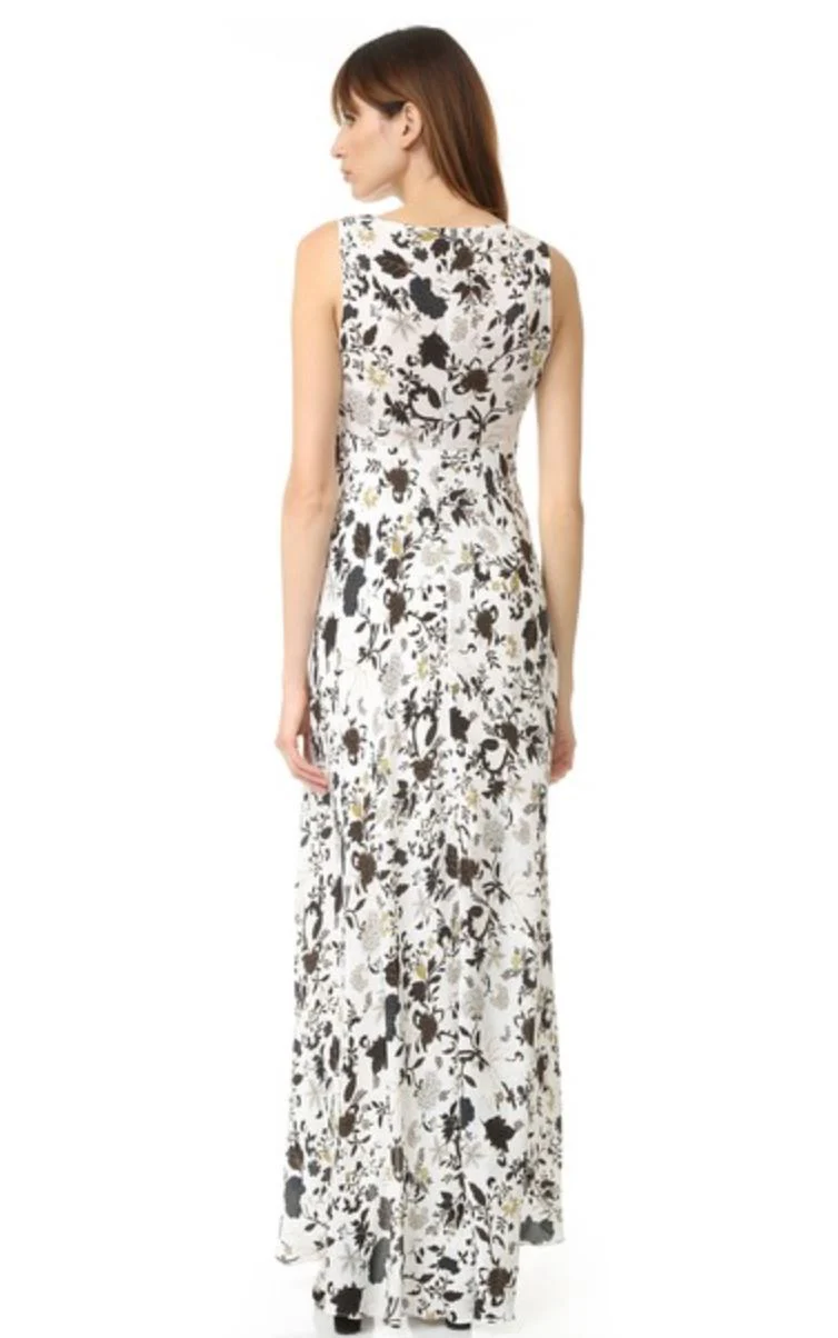 A.L.C. HARLAN FLORAL SILK CREPE MAXI DRESS US 4 UK 8 - Image 9
