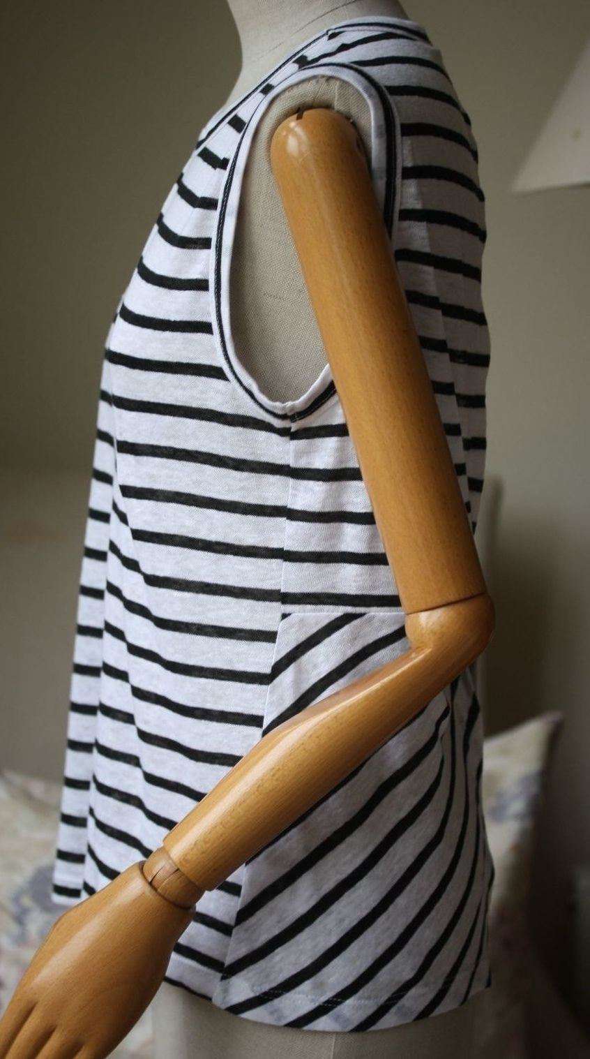 A.L.C. HARPER TWISTED CUTOUT BACK STRIPED TANK TOP SMALL - Image 2
