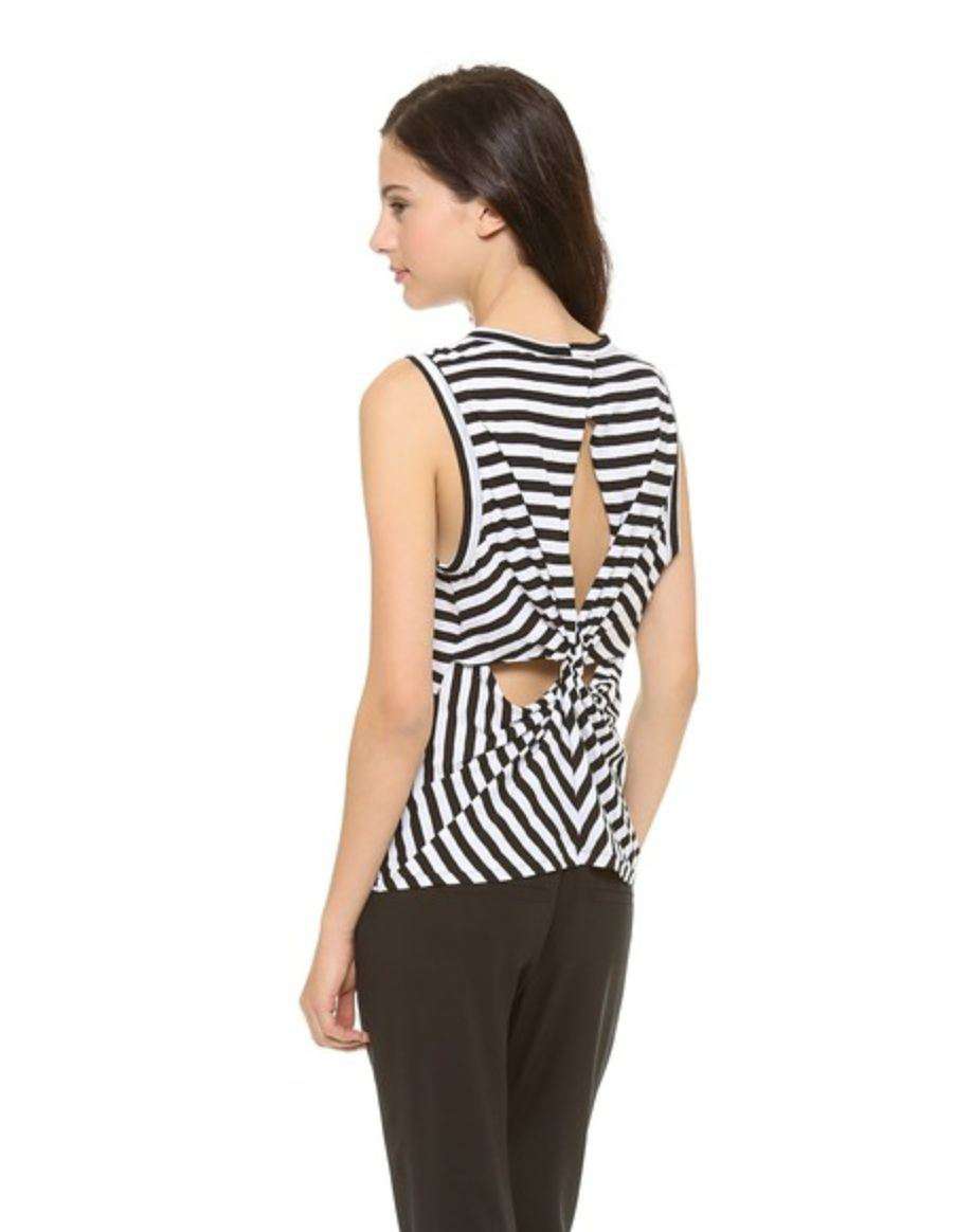 A.L.C. HARPER TWISTED CUTOUT BACK STRIPED TANK TOP SMALL - Image 3