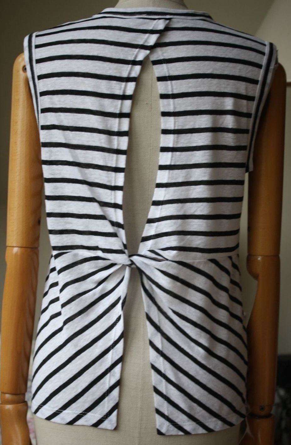 A.L.C. HARPER TWISTED CUTOUT BACK STRIPED TANK TOP SMALL - Image 8