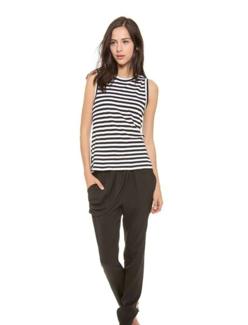 A.L.C. HARPER TWISTED CUTOUT BACK STRIPED TANK TOP SMALL - Image 9