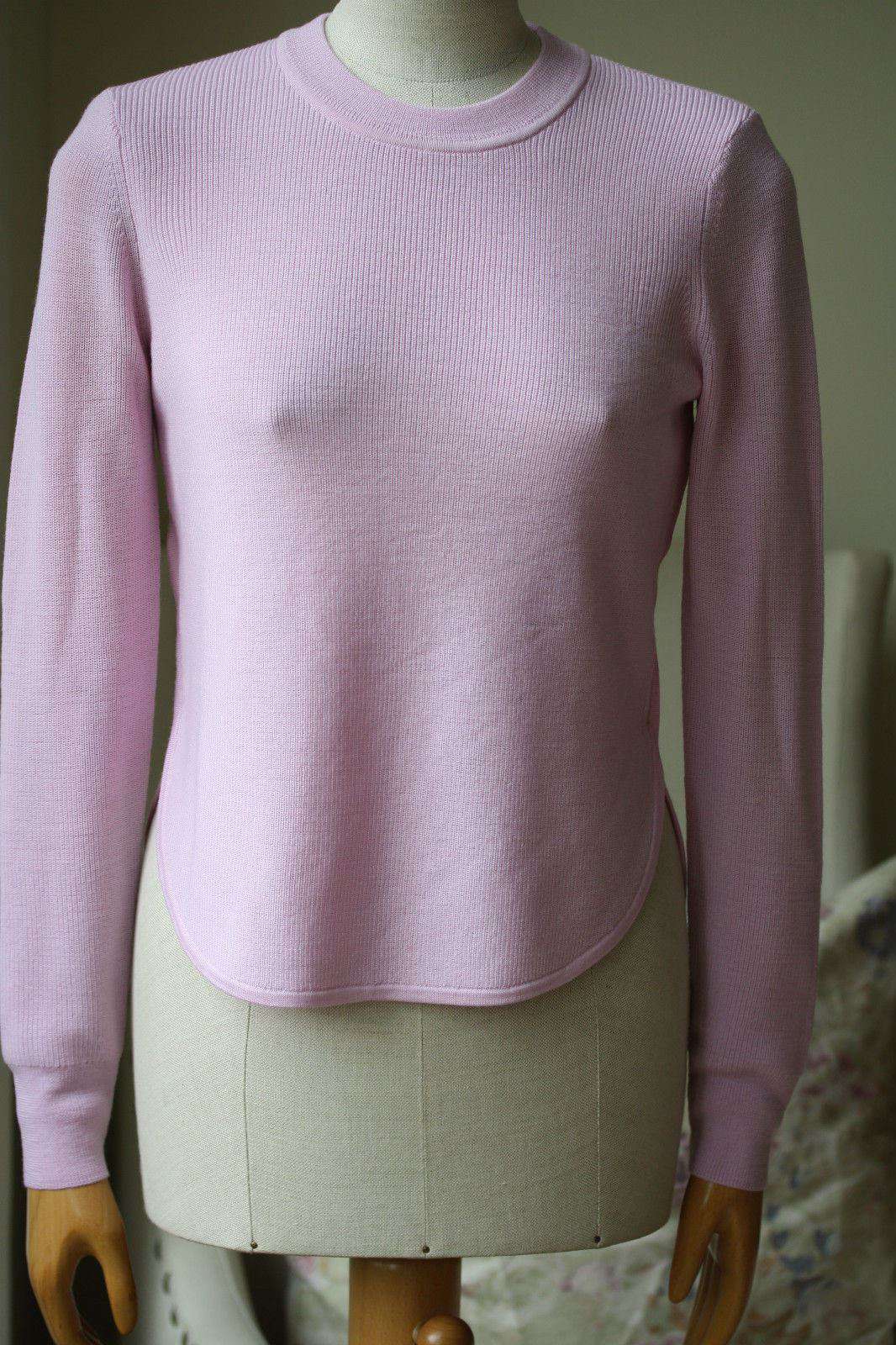 A.L.C. JAYNE SIDE SLIT PINK SWEATER SMALL - Image 3