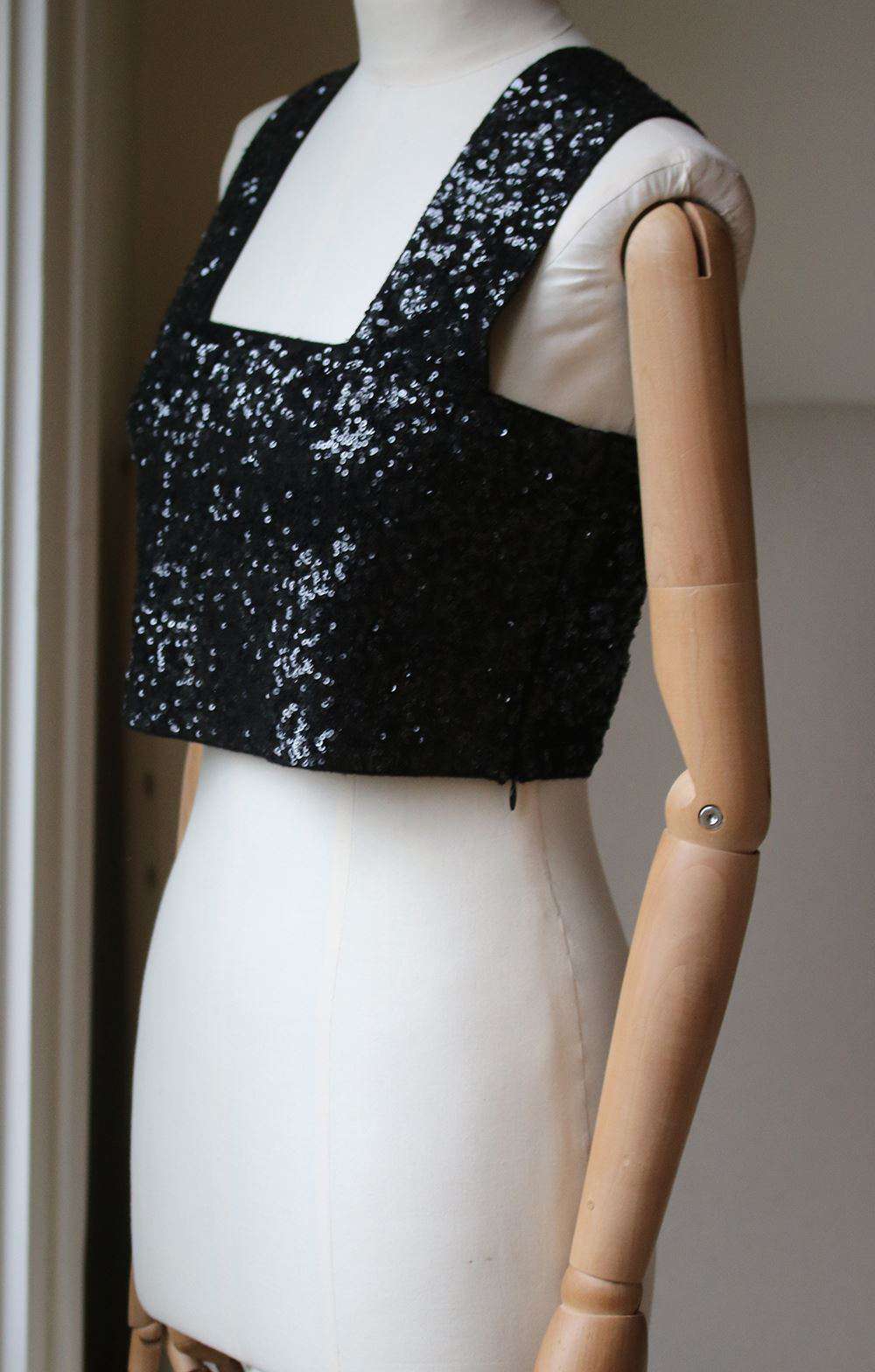 A.L.C. LIA SEQUIN CROPPED TOP SMALL - Image 4