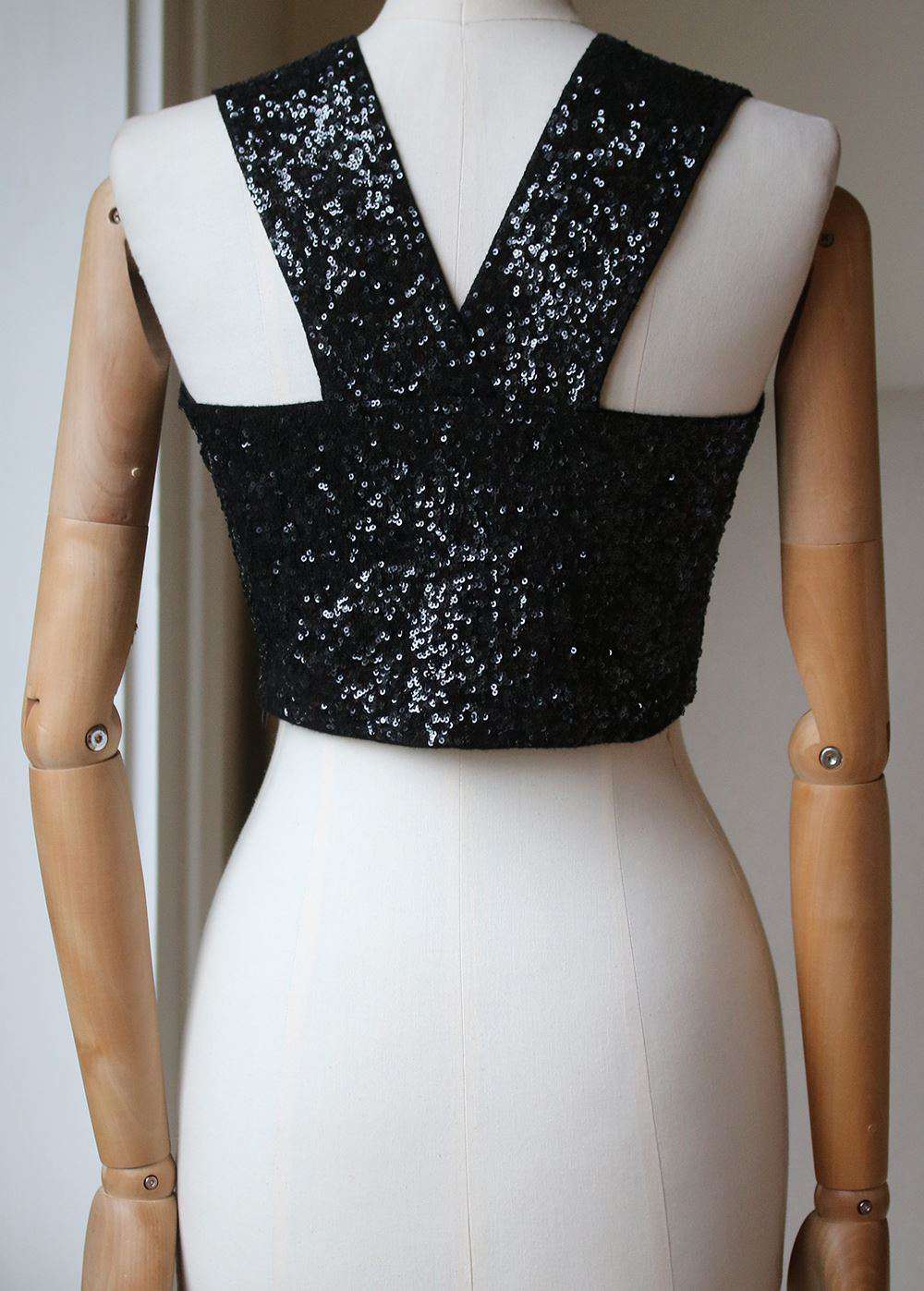 A.L.C. LIA SEQUIN CROPPED TOP SMALL - Image 5