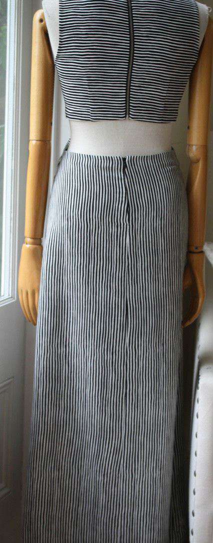 A.L.C. LORETTA CUT OUT STRIPE DRESS US 4 UK 8 - Image 10