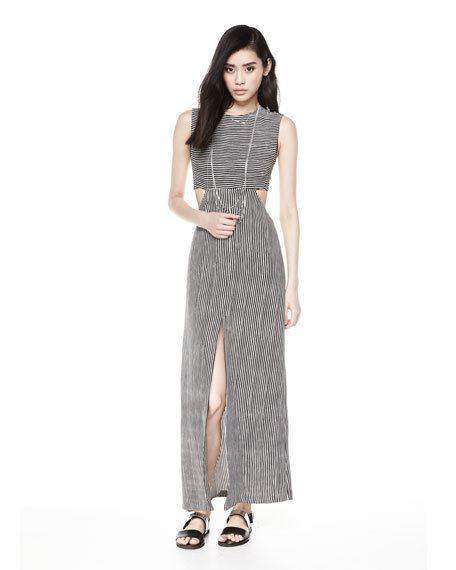 A.L.C. LORETTA CUT OUT STRIPE DRESS US 4 UK 8 - Image 11