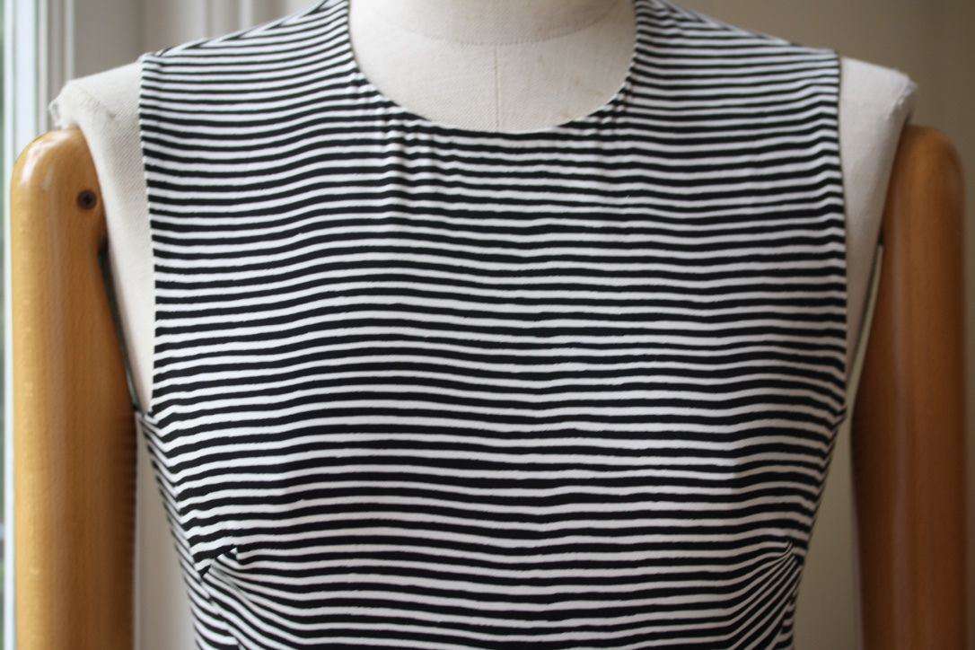 A.L.C. LORETTA CUT OUT STRIPE DRESS US 4 UK 8 - Image 5