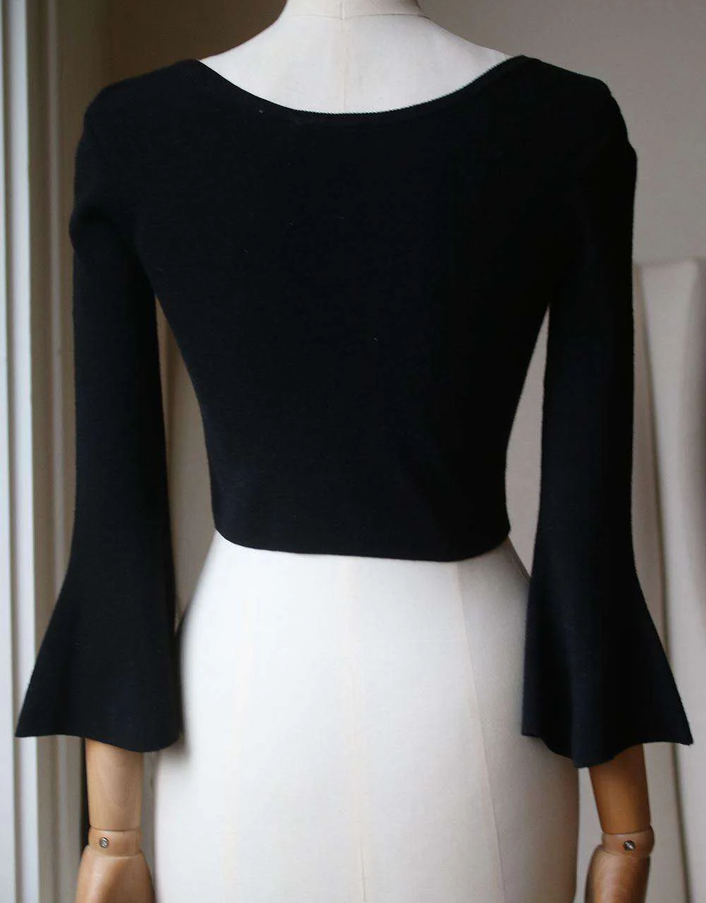 A.L.C. MARA CROPPED FLUTED MERINO WOOL BLEND TOP XSMALL - Image 5
