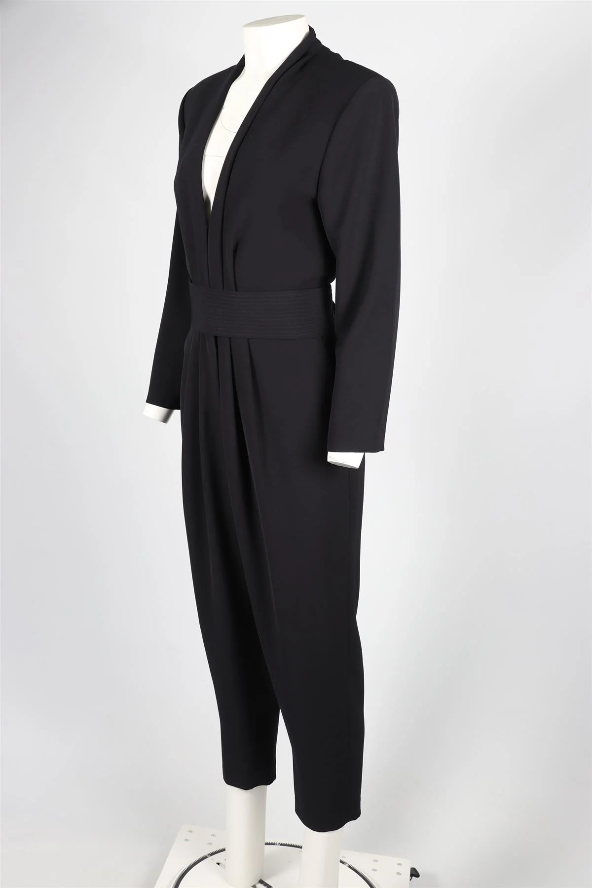 A.L.C. NAVY BELTED CREPE JUMPSUIT US 12 UK 16 - Image 3