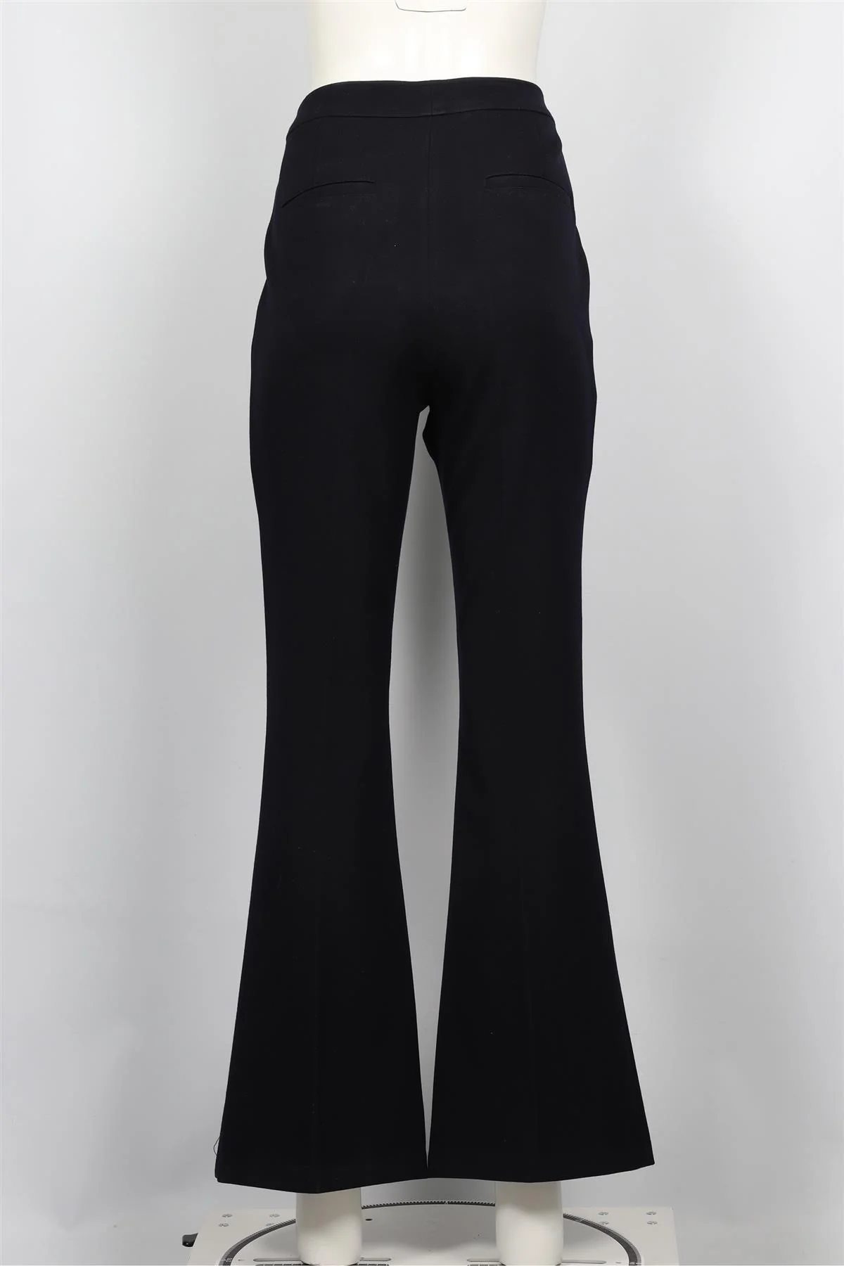 A.L.C. NAVY WOOL BLEND FLARED PANTS US 10 UK 14 - Image 4