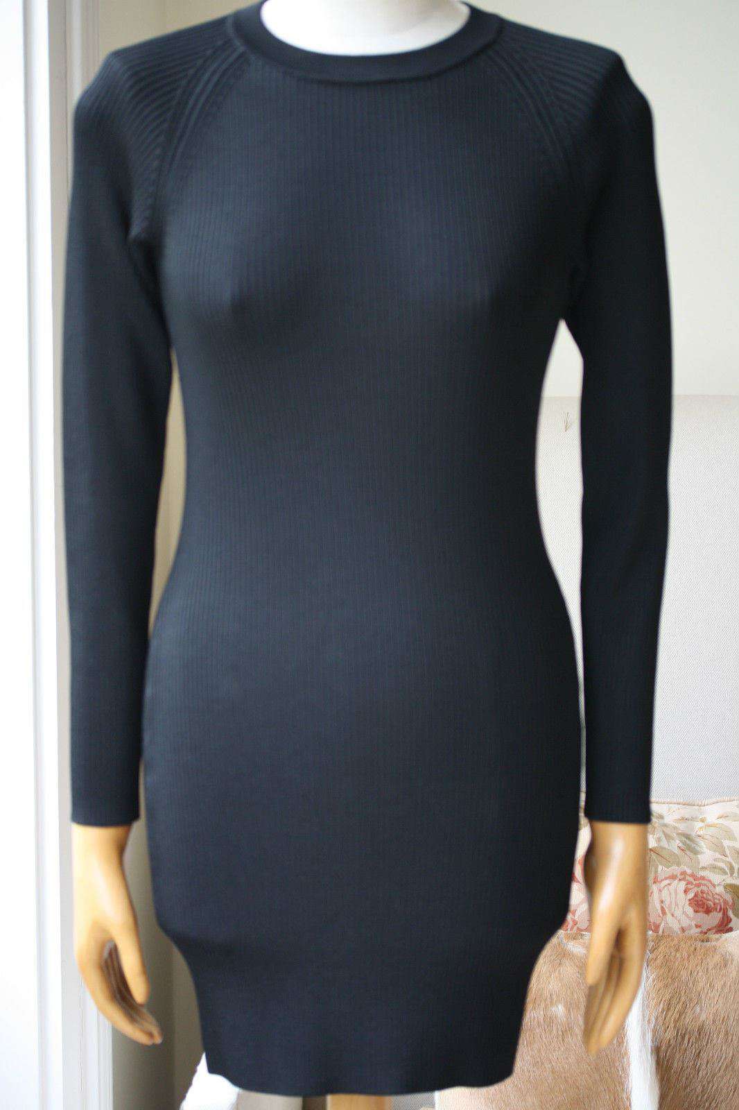 A.L.C. NICK BLACK RIBBED DRESS SMALL - Image 6