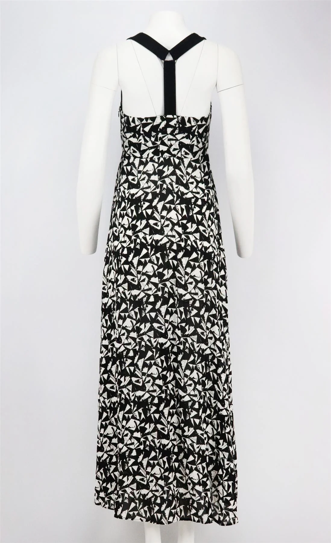 A.L.C. PRINTED SILK CREPE DE CHINE MAXI DRESS US 4 UK 8 - Image 4