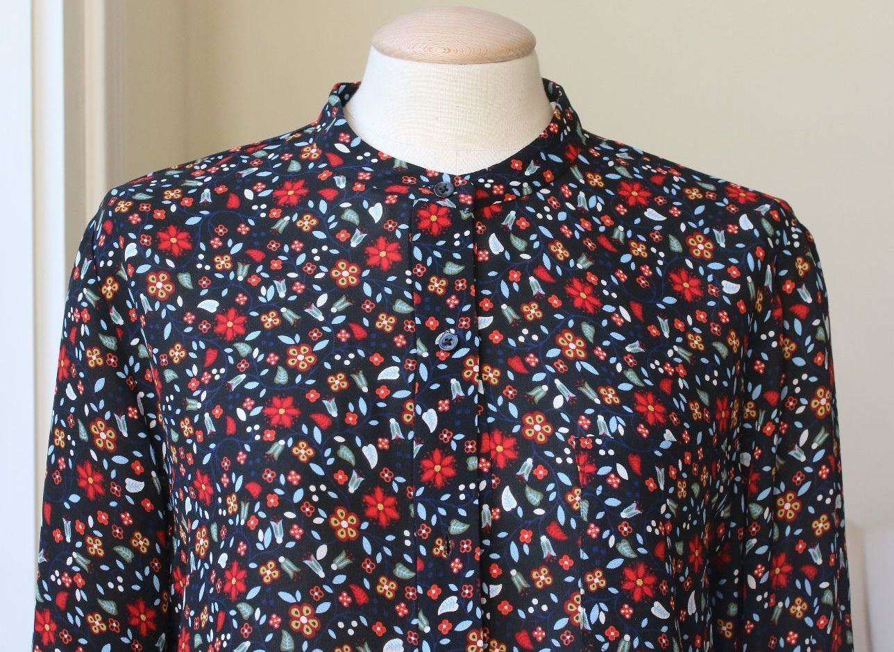 A.L.C. REY FLORAL PRINT SILK BLOUSE US 2 UK 6 - Image 2