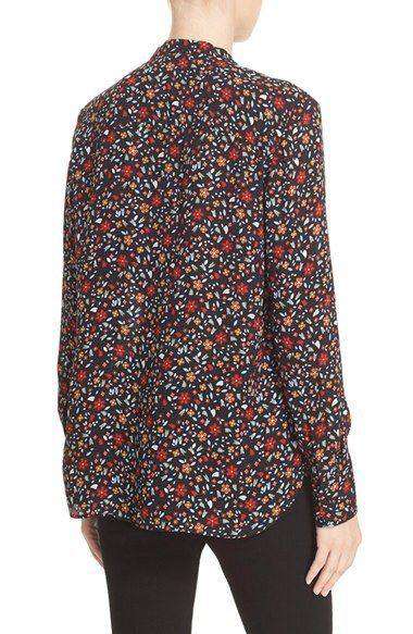 A.L.C. REY FLORAL PRINT SILK BLOUSE US 2 UK 6 - Image 8