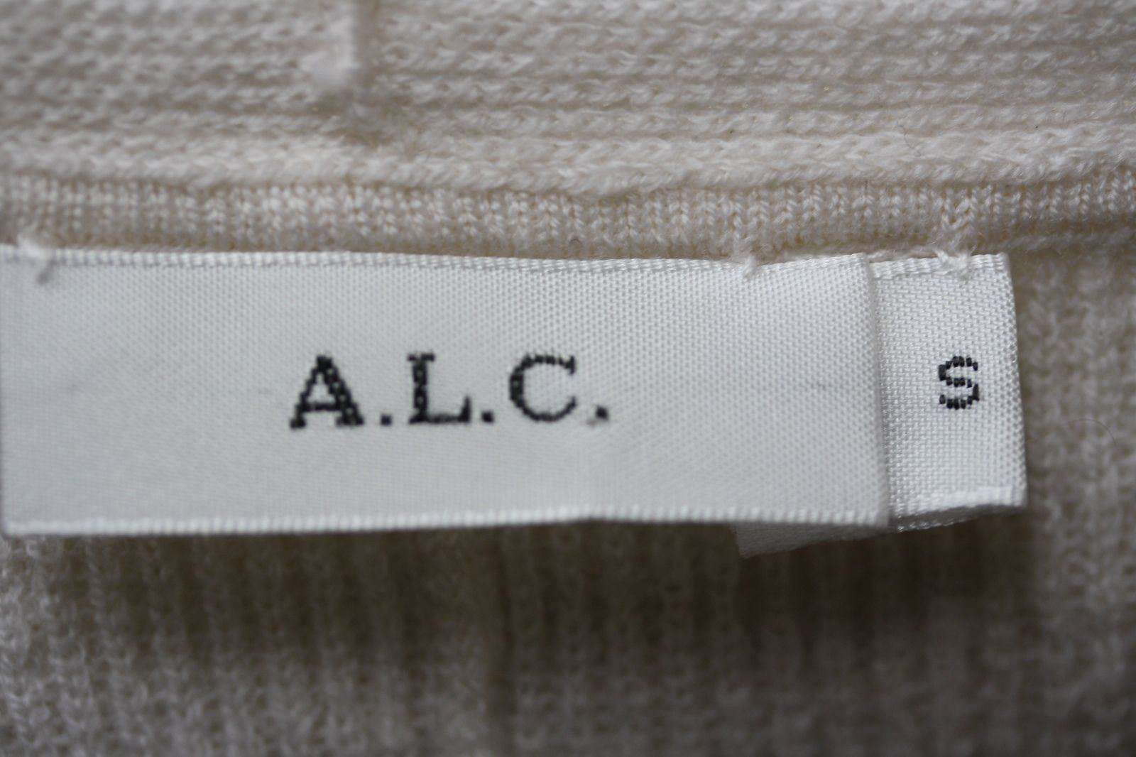 A.L.C. RHODES CREAM V-NECK SWEATER SMALL - Image 4