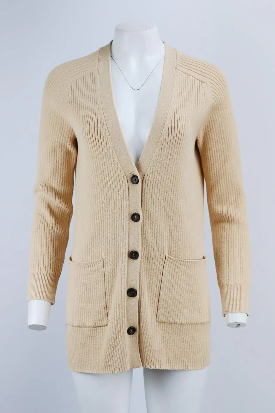 A.L.C. RIBBED COTTON BLEND CARDIGAN SMALL - Image 2