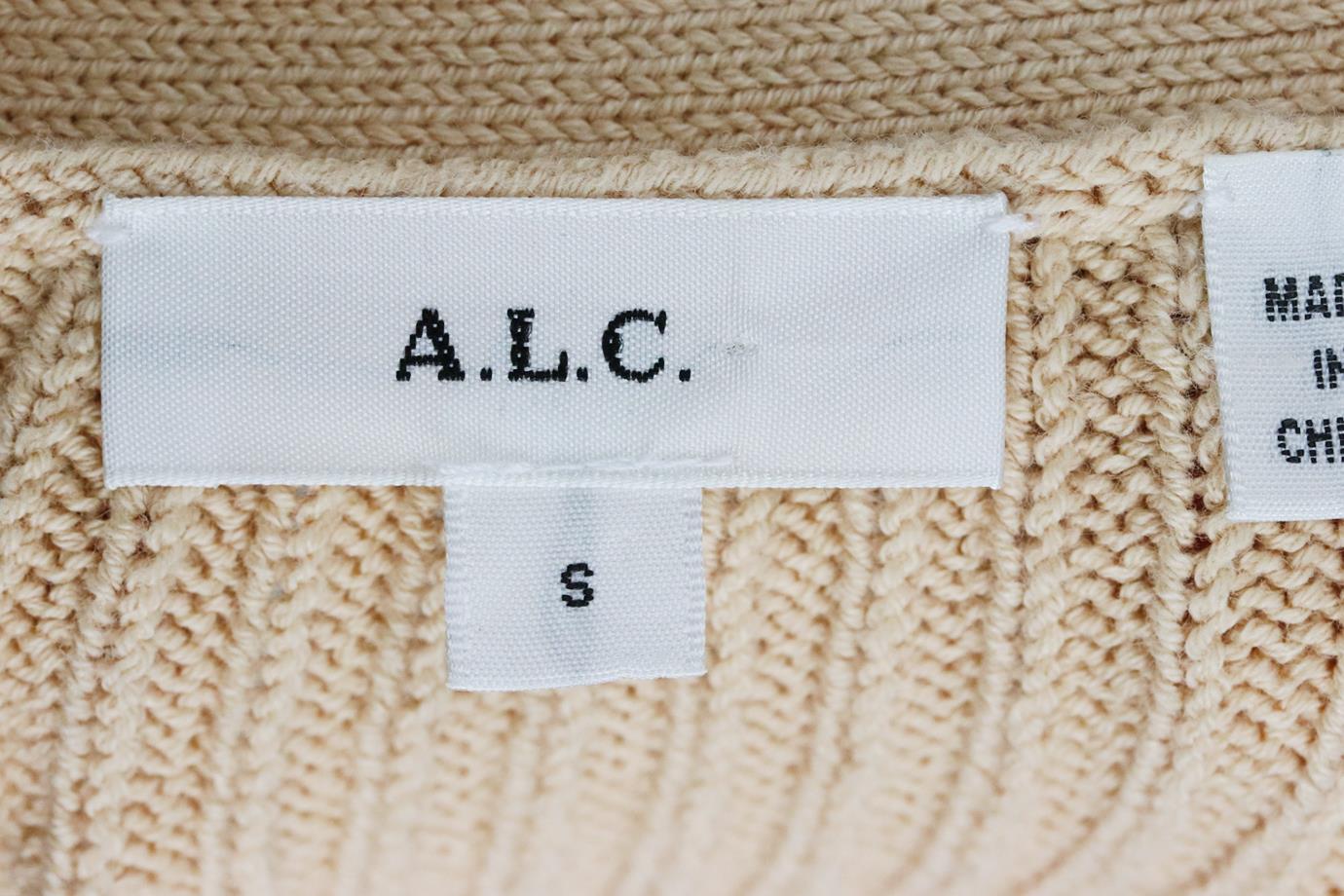 A.L.C. RIBBED COTTON BLEND CARDIGAN SMALL - Image 5