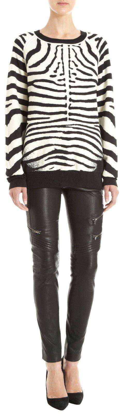 A.L.C. RIZZOU ZEBRA PRINT JUMPER SWEATER SMALL - Image 6