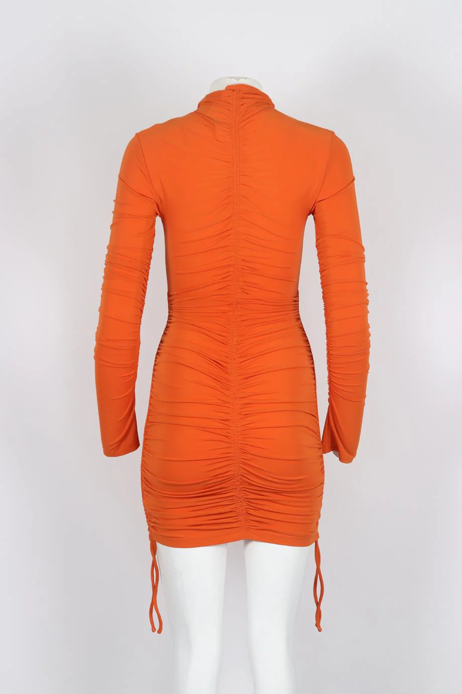 A.L.C. RUCHED STRETCH JERSEY MINI DRESS SMALL - Image 4