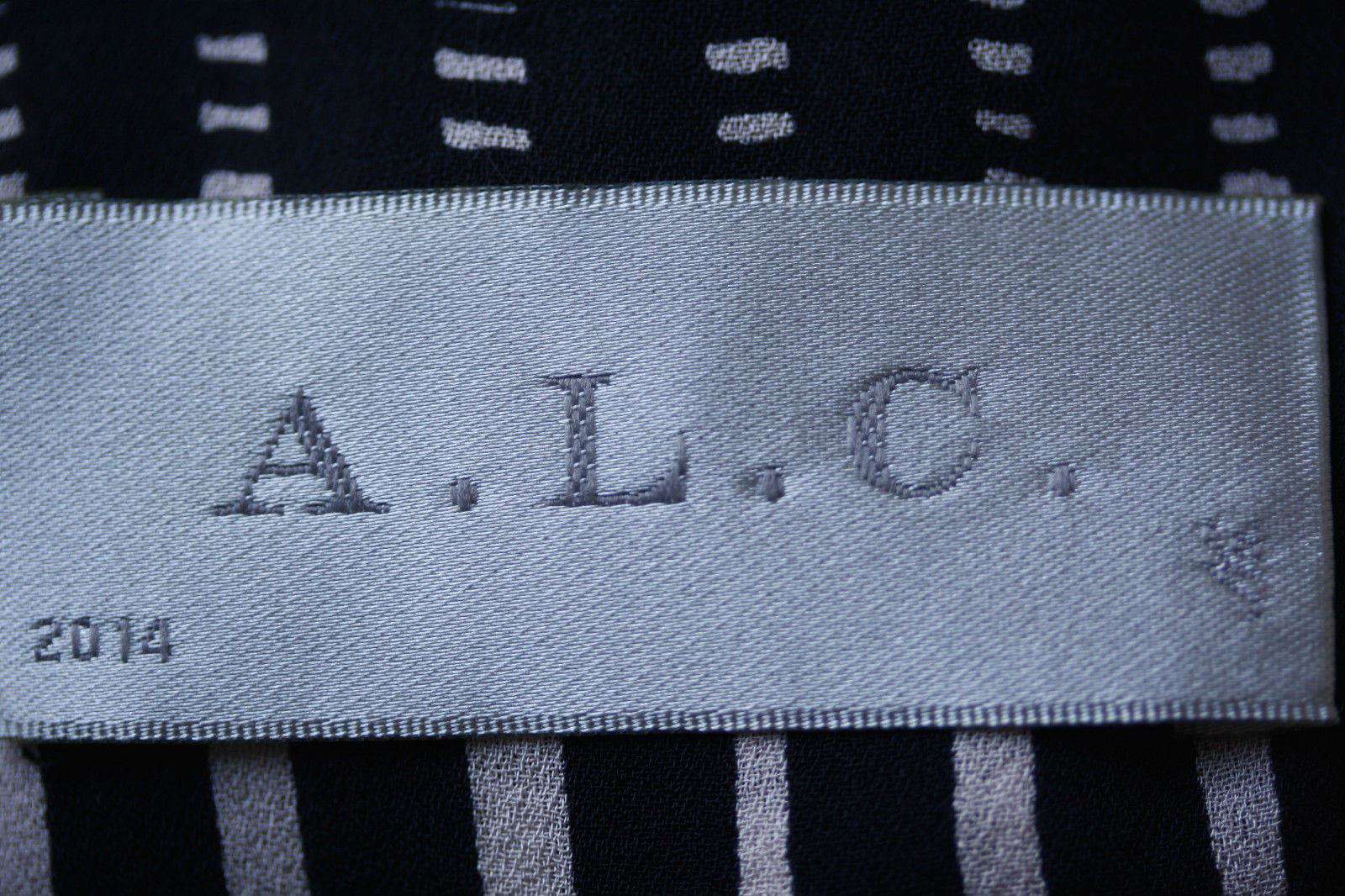 A.L.C. SIMONA BLACK STRIPED BLOUSE SMALL - Image 6