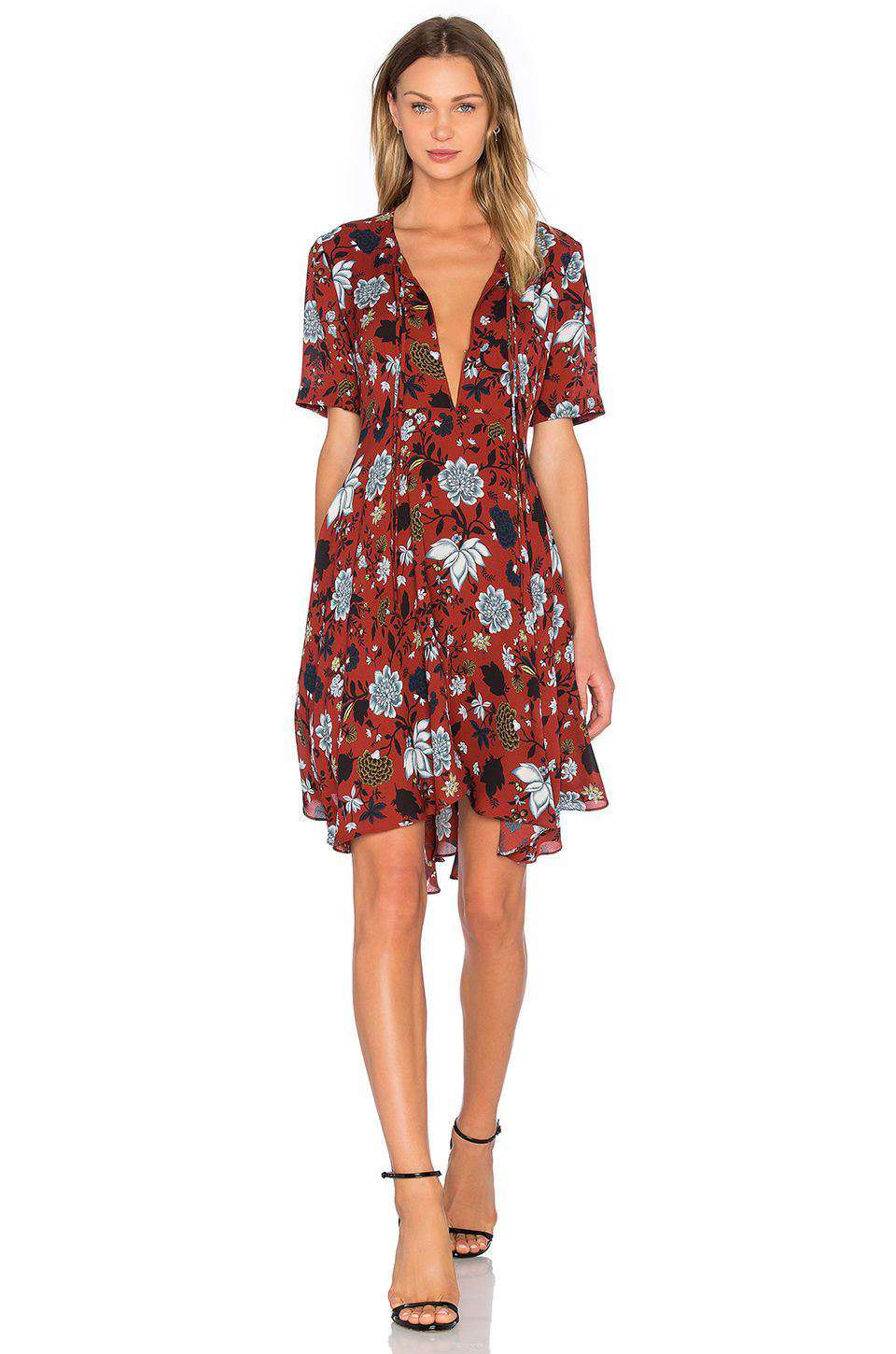 A.L.C. SOSTA FLORAL-PRINT SILK DRESS US 4 UK 8 - Image 9