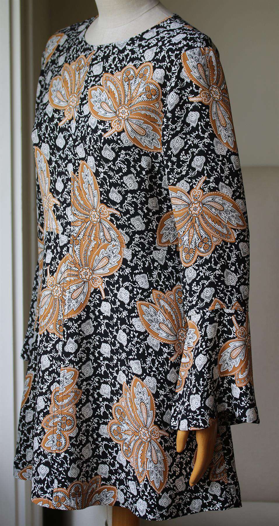 A.L.C. TRIXIE PRINTED SILK MINI DRESS US 8 UK 12 - Image 3