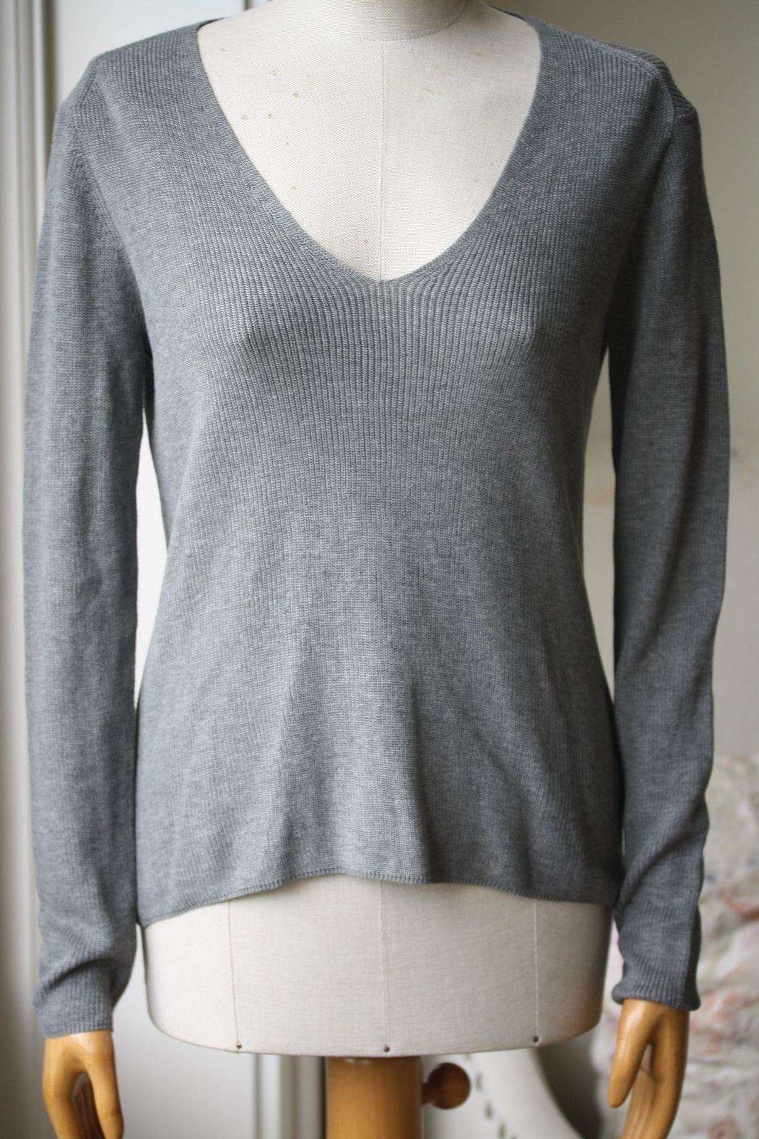 A.L.C. TY COTTON OPEN BACK SWEATER SMALL - Image 3