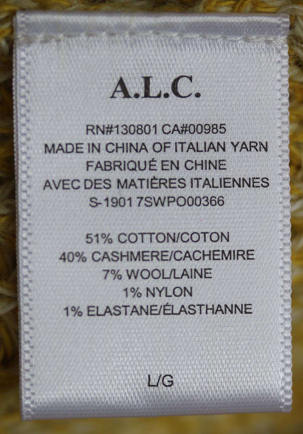 A.L.C. WEBSTER CASHMERE BLEND KNIT SWEATER LARGE - Image 7