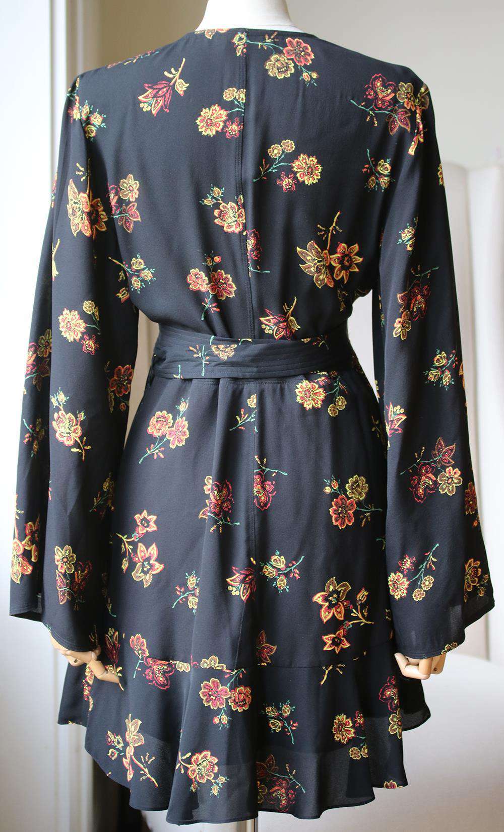 A.L.C. WHITNEY FLORAL PRINT WRAP DRESS US 8 UK 12 - Image 3