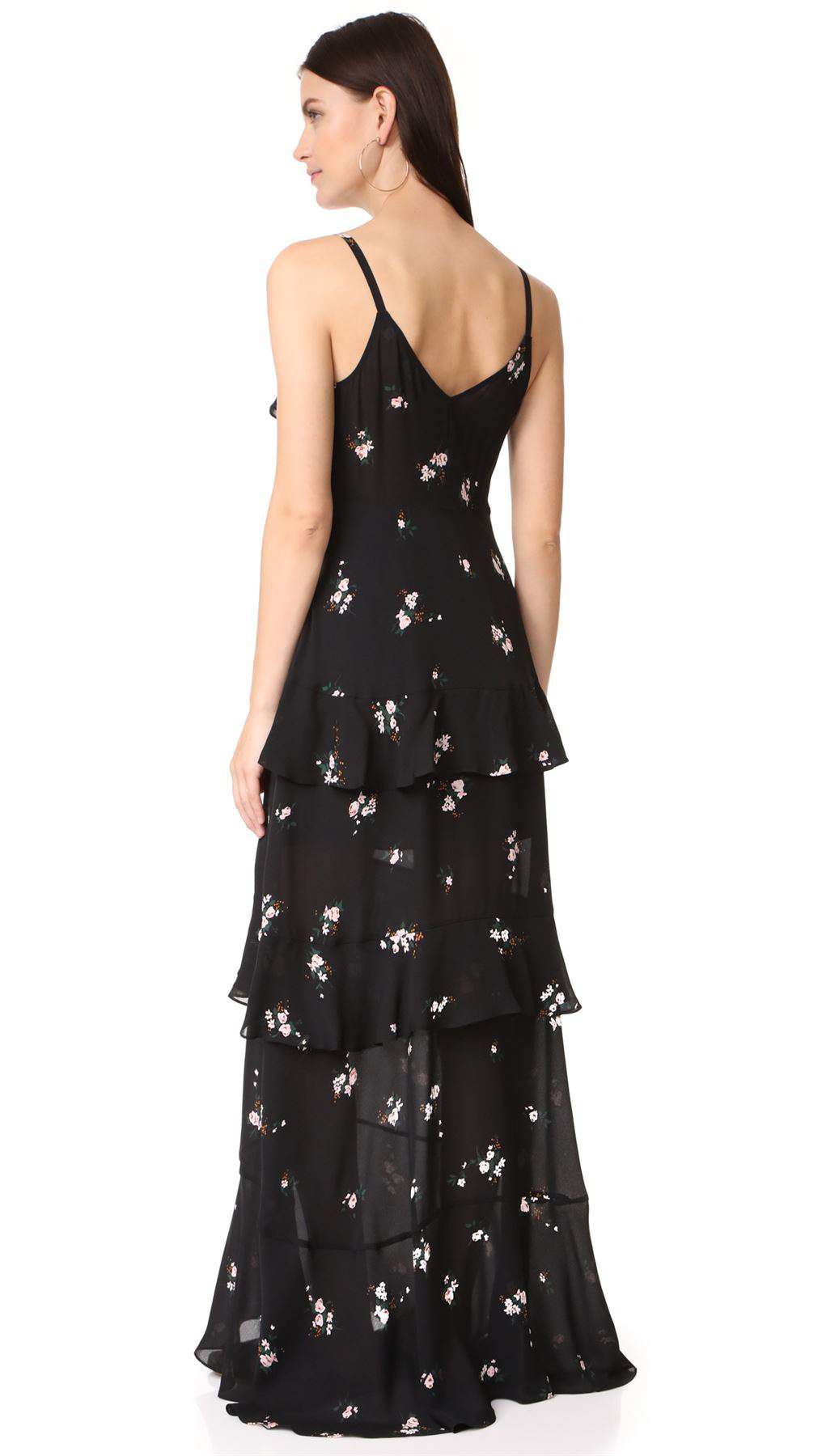 A.L.C. ZAYDENA TIERED SILK MAXI DRESS US 2 UK 6 - Image 2