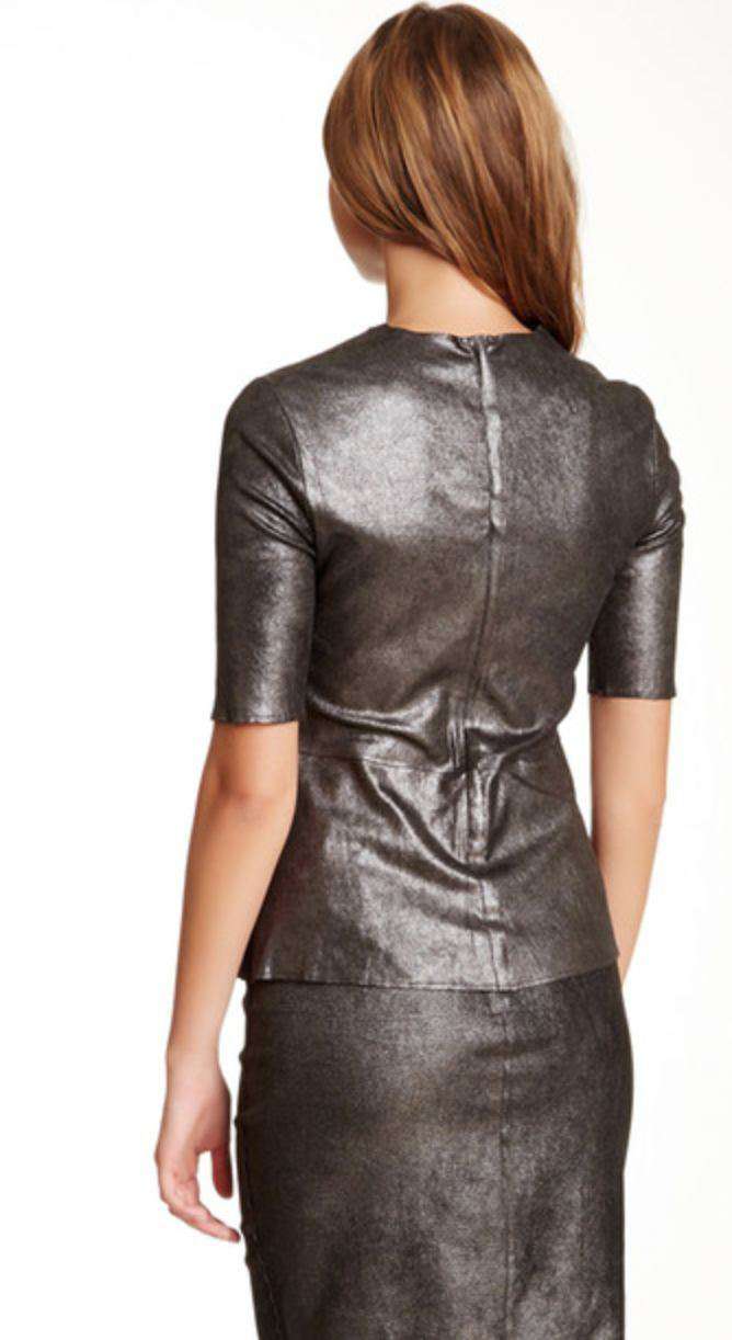 A.L.C. ZOLA LEATHER TOP US 4 UK 8 - Image 7