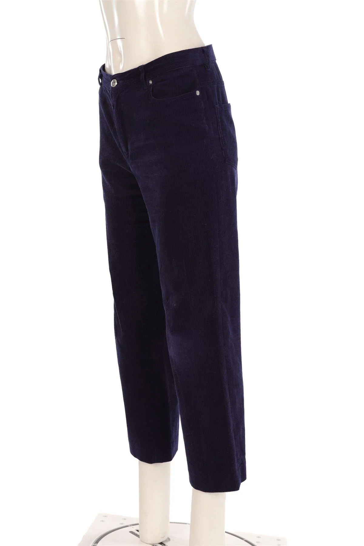 A.P.C JEAN NAVY CORDUROY STRAIGHT LEG PANTS W28 UK 10 - Image 3