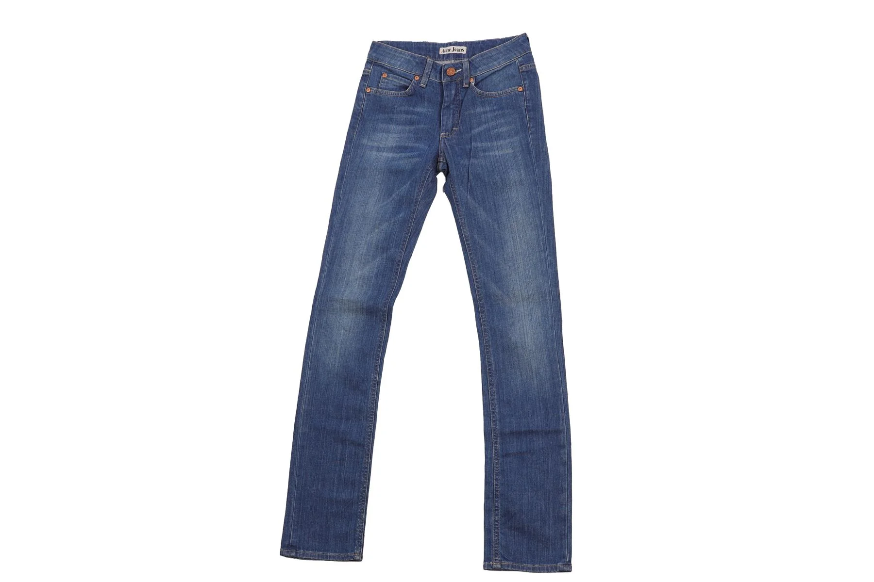 ACNE JEANS BLUE MID RISE SKINNY JEANS W25 UK 6-8 - Image 2