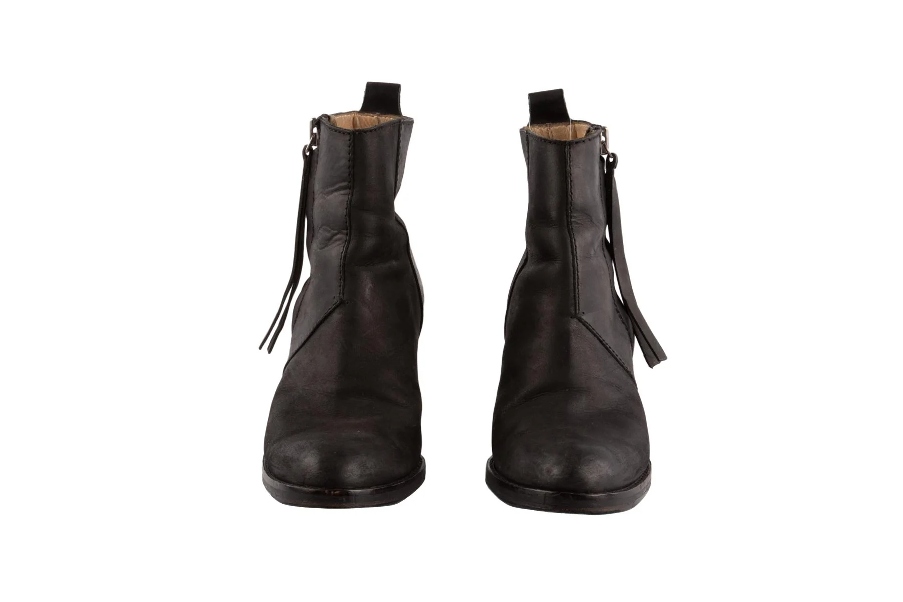 ACNE STUDIOS BLACK LEATHER ANKLE BOOTS EU 39 - Image 3
