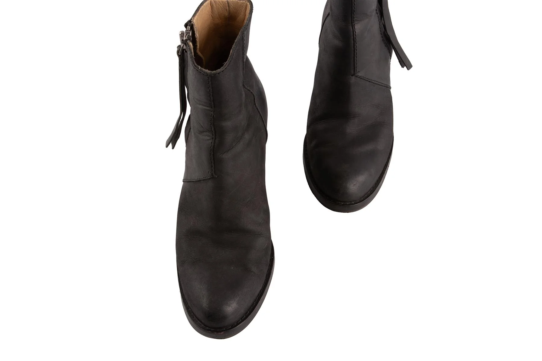 ACNE STUDIOS BLACK LEATHER ANKLE BOOTS EU 39 - Image 4