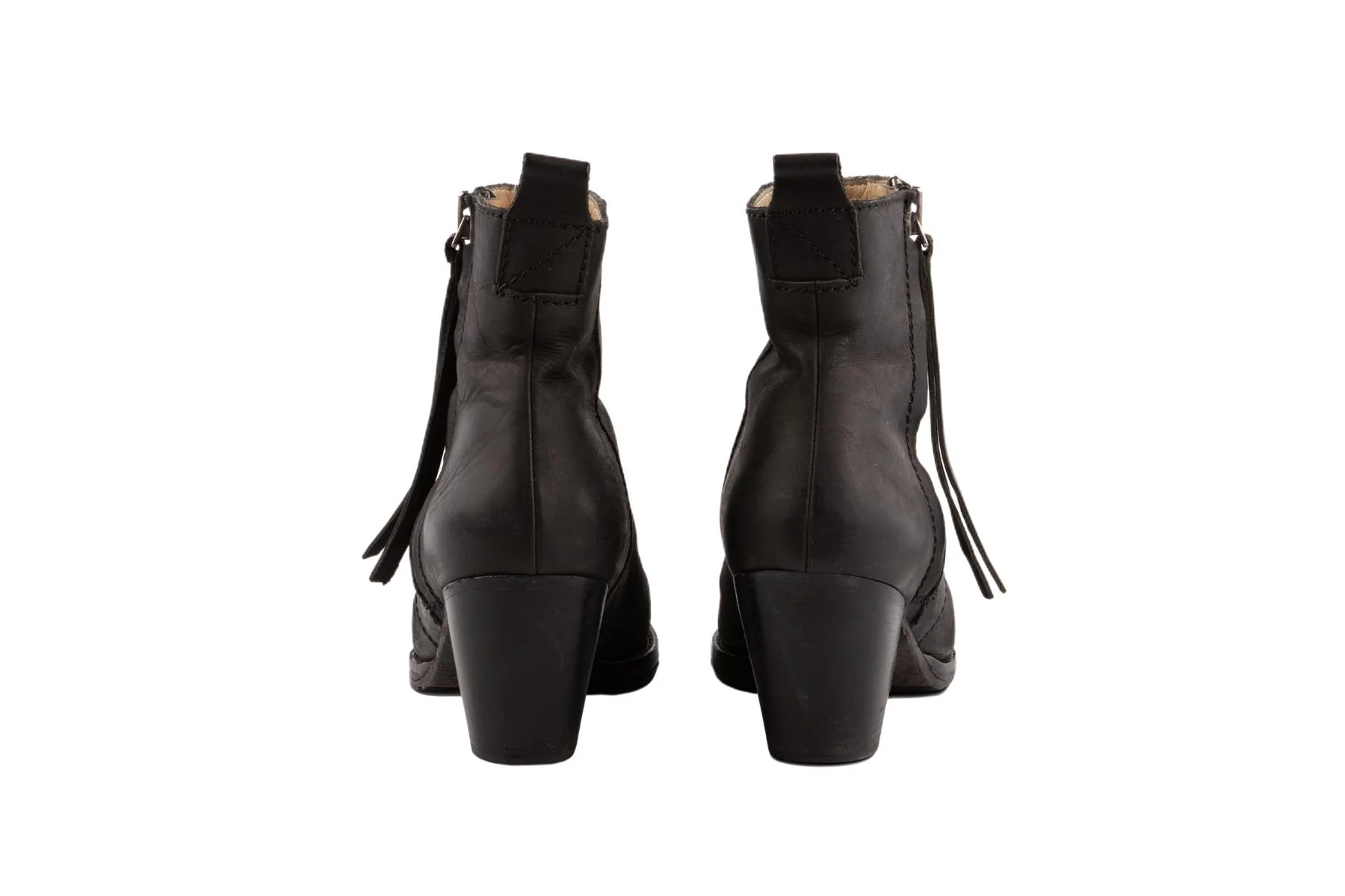 ACNE STUDIOS BLACK LEATHER ANKLE BOOTS EU 39 - Image 5