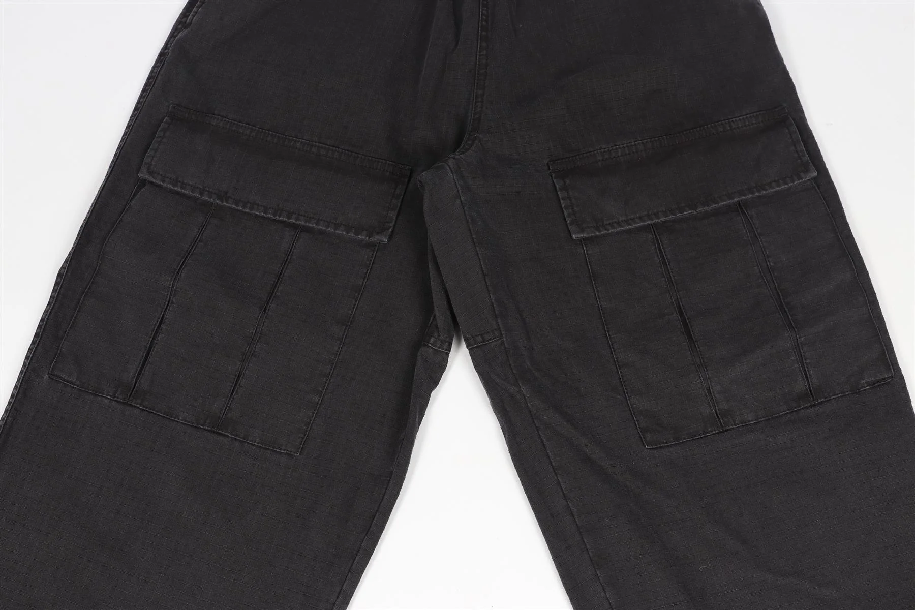 ACNE STUDIOS BLACK MEN'S COTTON WIDE LEG PANTS EU 46 UK/US WAIST 30 - Image 3