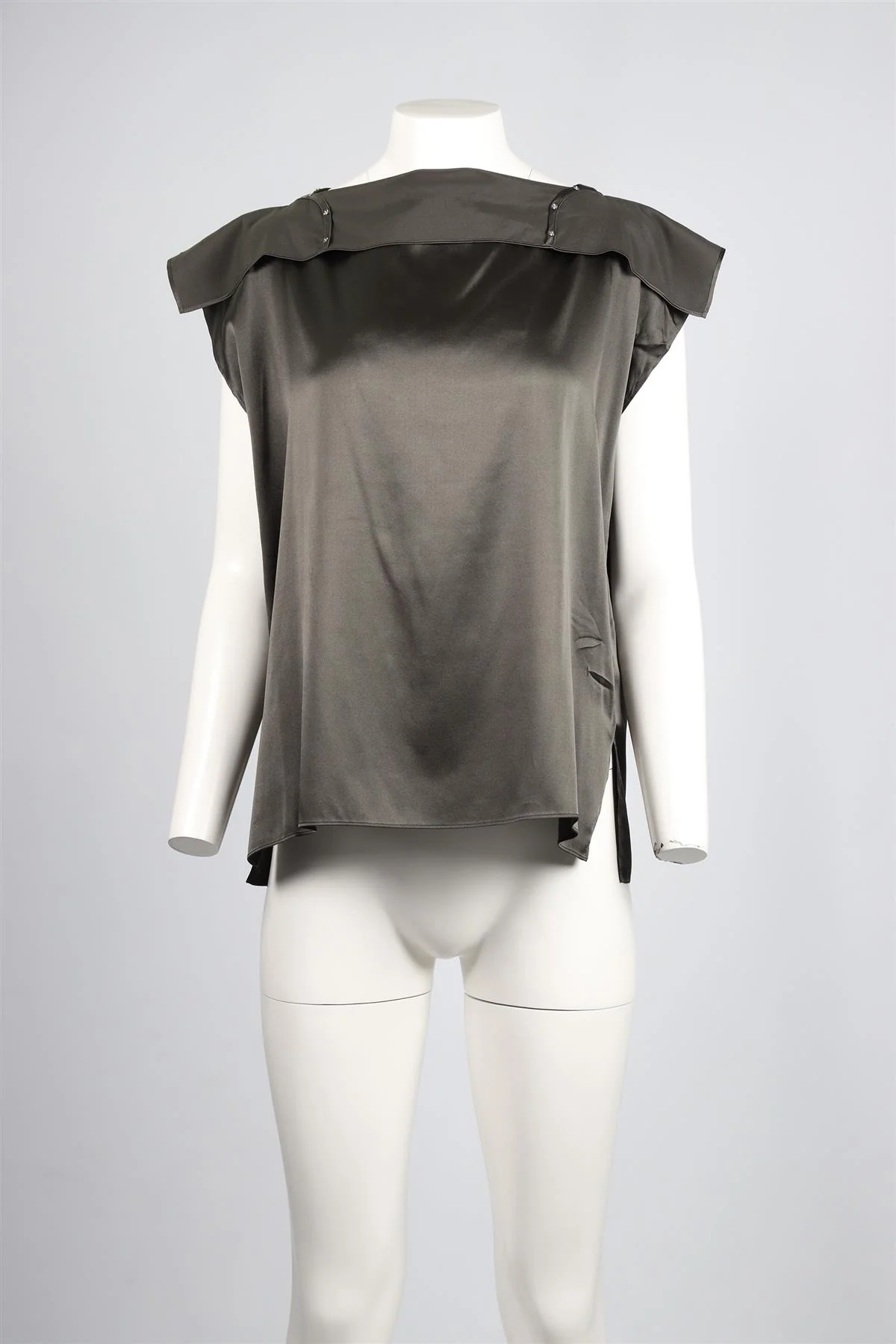 ACNE STUDIOS GREEN SILK TOP FR 38 UK 10 - Image 2