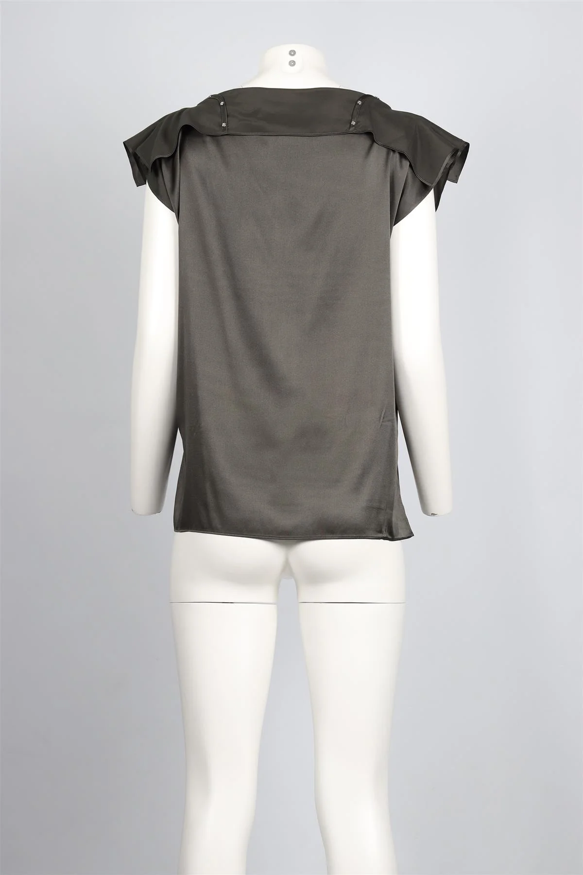 ACNE STUDIOS GREEN SILK TOP FR 38 UK 10 - Image 4