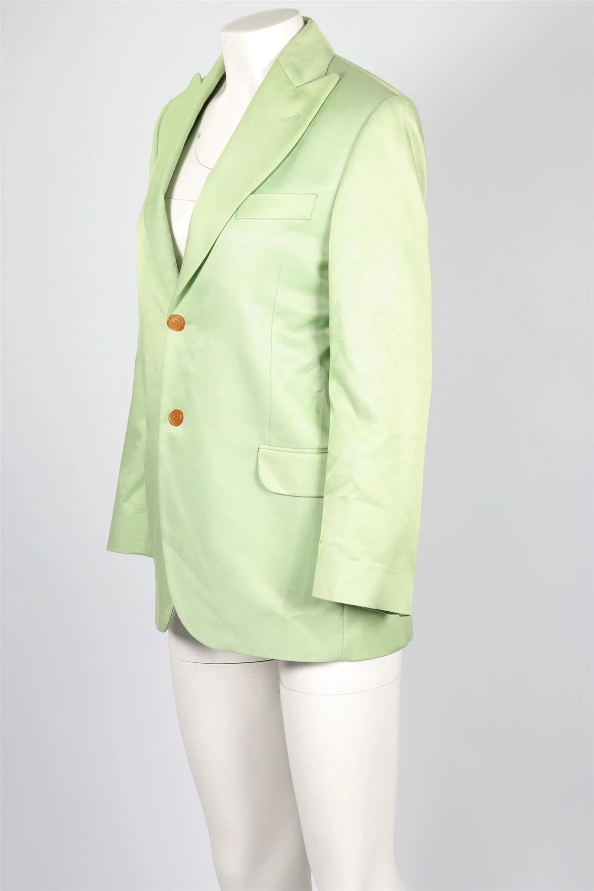 ACNE STUDIOS GREEN WOOL BLAZER IT 36 UK 4 - Image 3