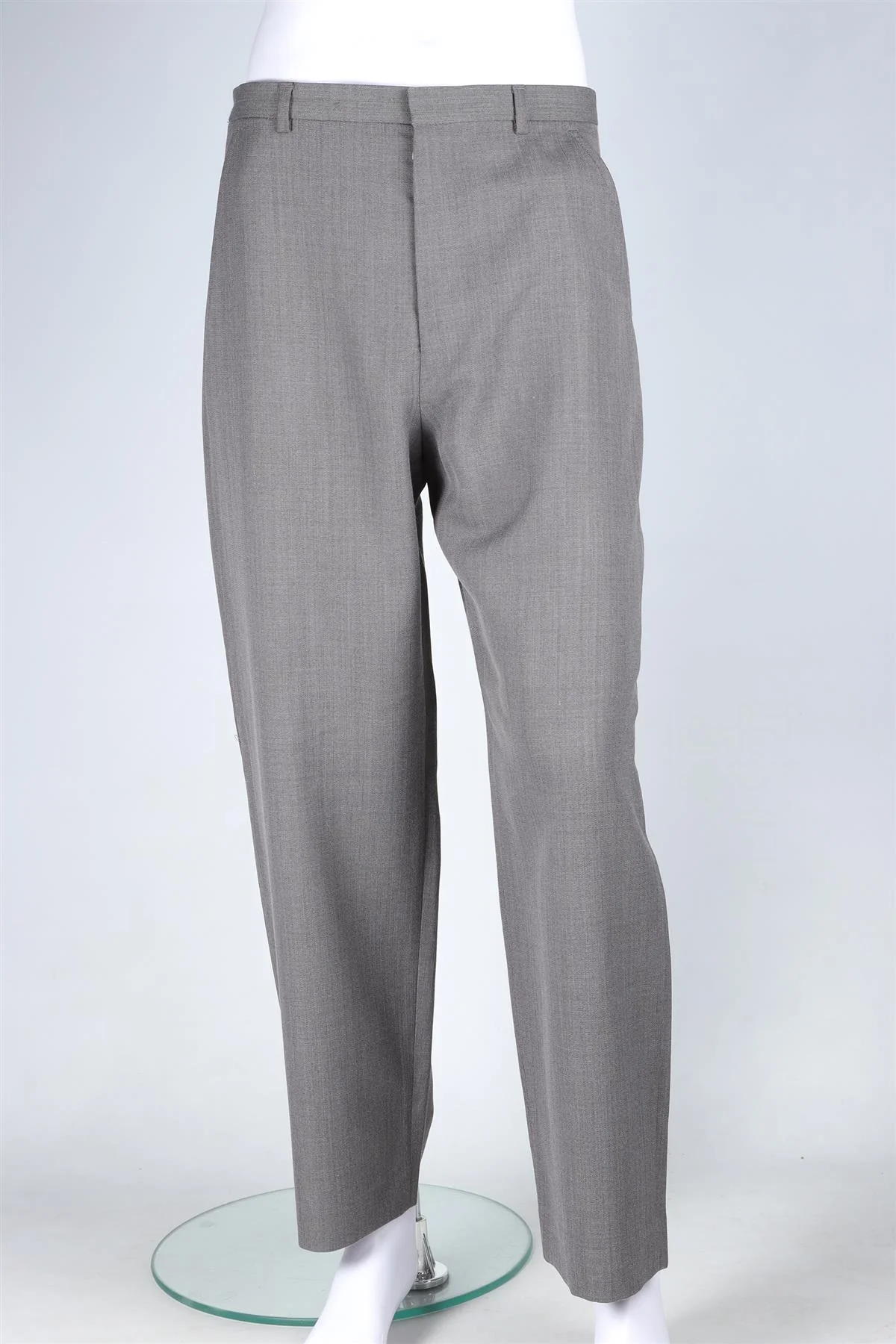 ACNE STUDIOS GREY MEN'S WOOL STRAIGHT LEG PANTS IT 46 UK/US W30 - Image 2