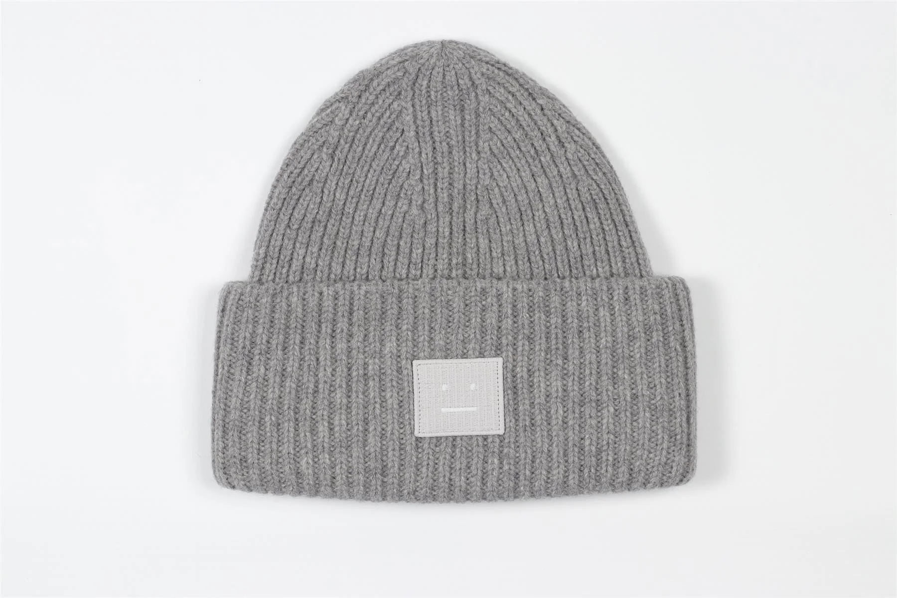 ACNE STUDIOS GREY WOOL BEANIE ONE SIZE - Image 2
