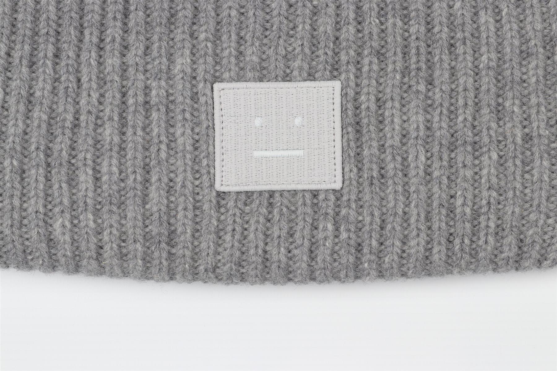 ACNE STUDIOS GREY WOOL BEANIE ONE SIZE - Image 3