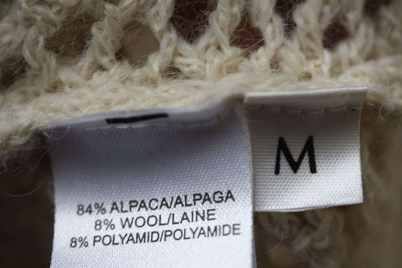 ACQUAVERDE ALPACA BLEND OPEN KNIT SWEATER MEDIUM - Image 6