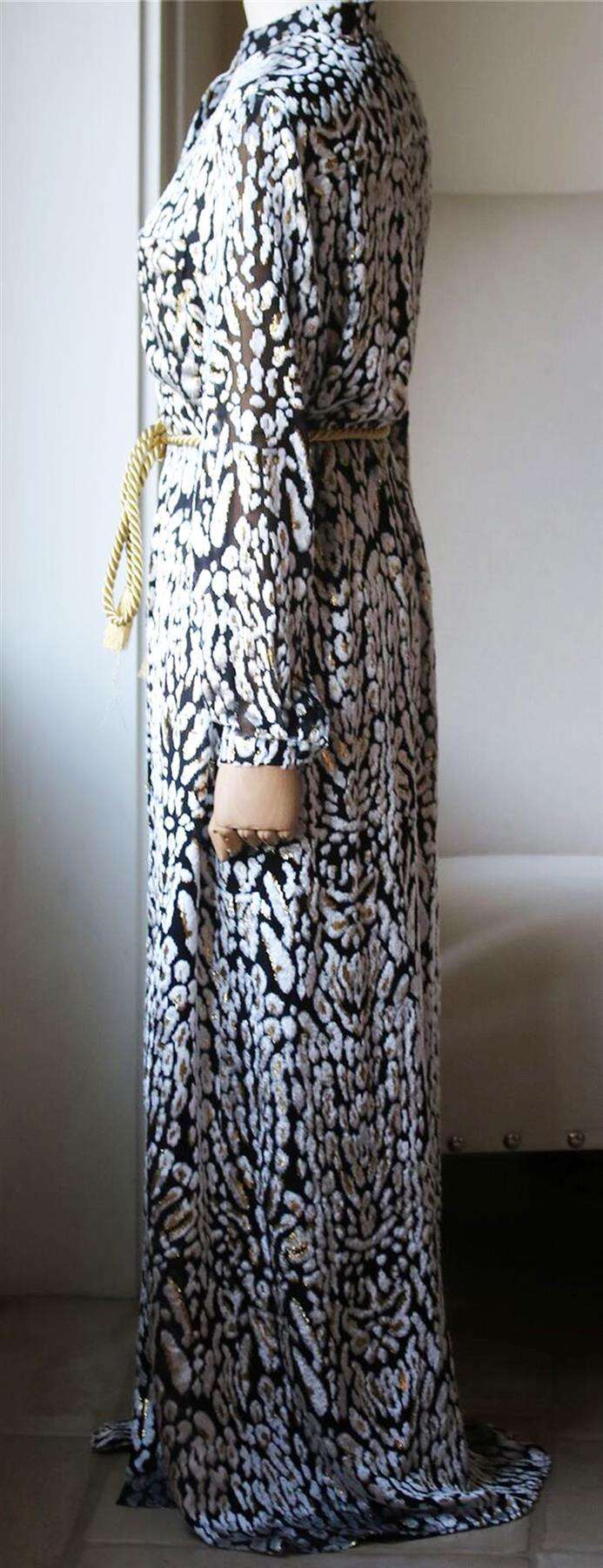 ADAM LIPPES LONG LEOPARD PRINT SHIRT DRESS US 6 UK 10 - Image 3