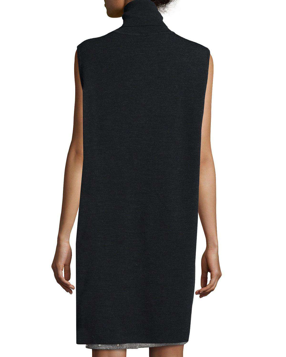 ADAM LIPPES SLEEVELESS DOUBLE FACED MERINO WOOL TUNIC TOP SMALL - Image 3