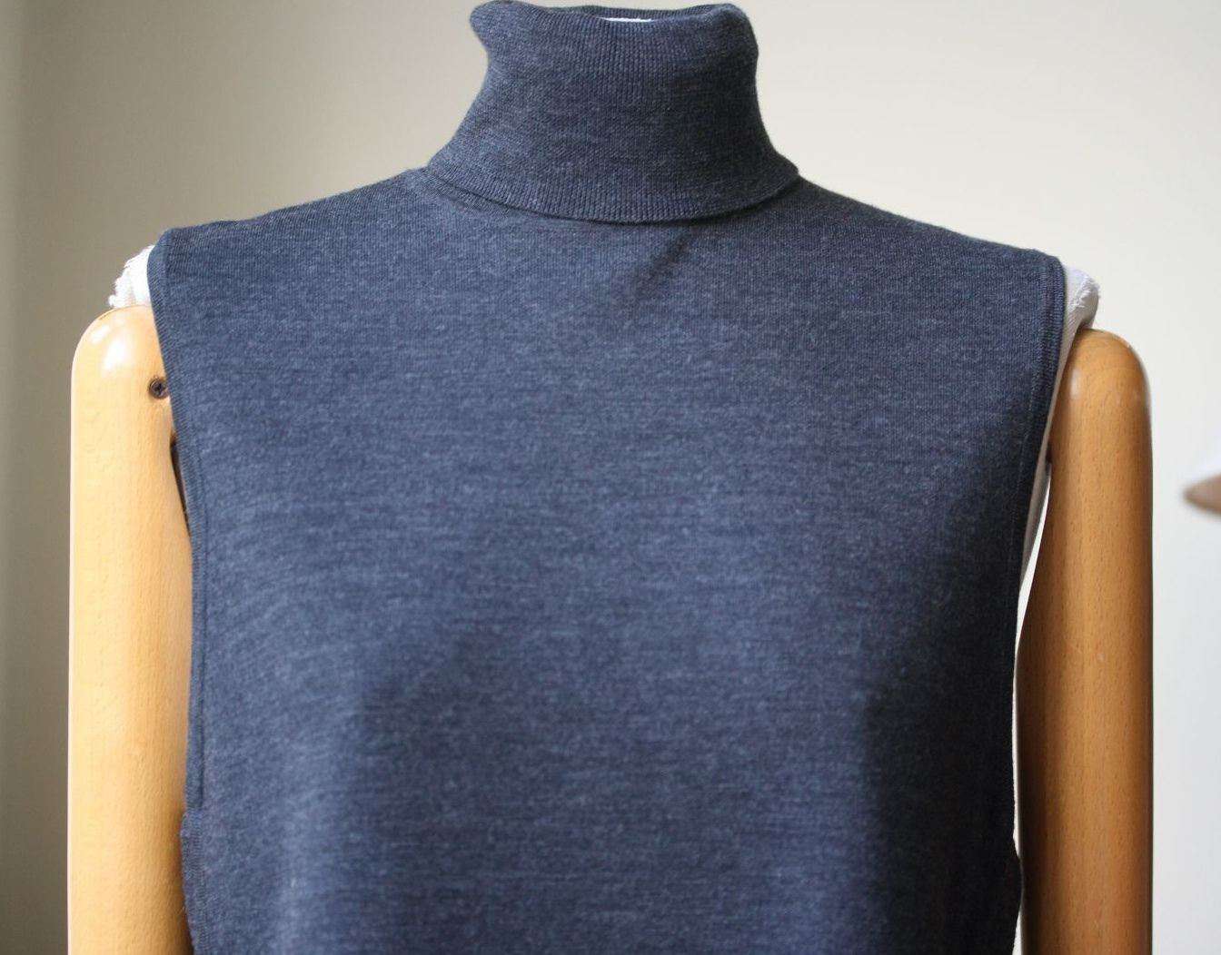 ADAM LIPPES SLEEVELESS DOUBLE FACED MERINO WOOL TUNIC TOP SMALL - Image 6