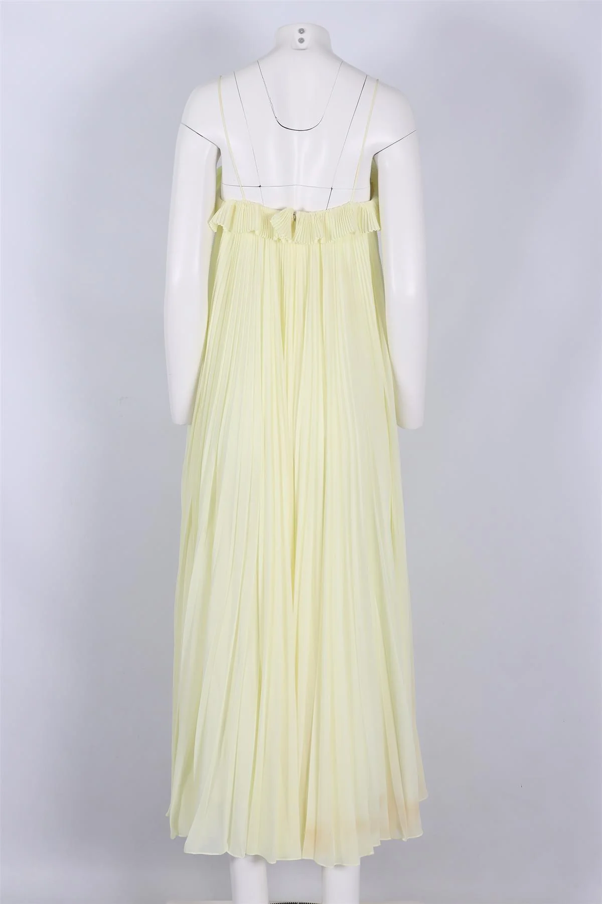 ADAM LIPPES YELLOW CHIFFON MAXI DRESS US 6 UK 10 - Image 4